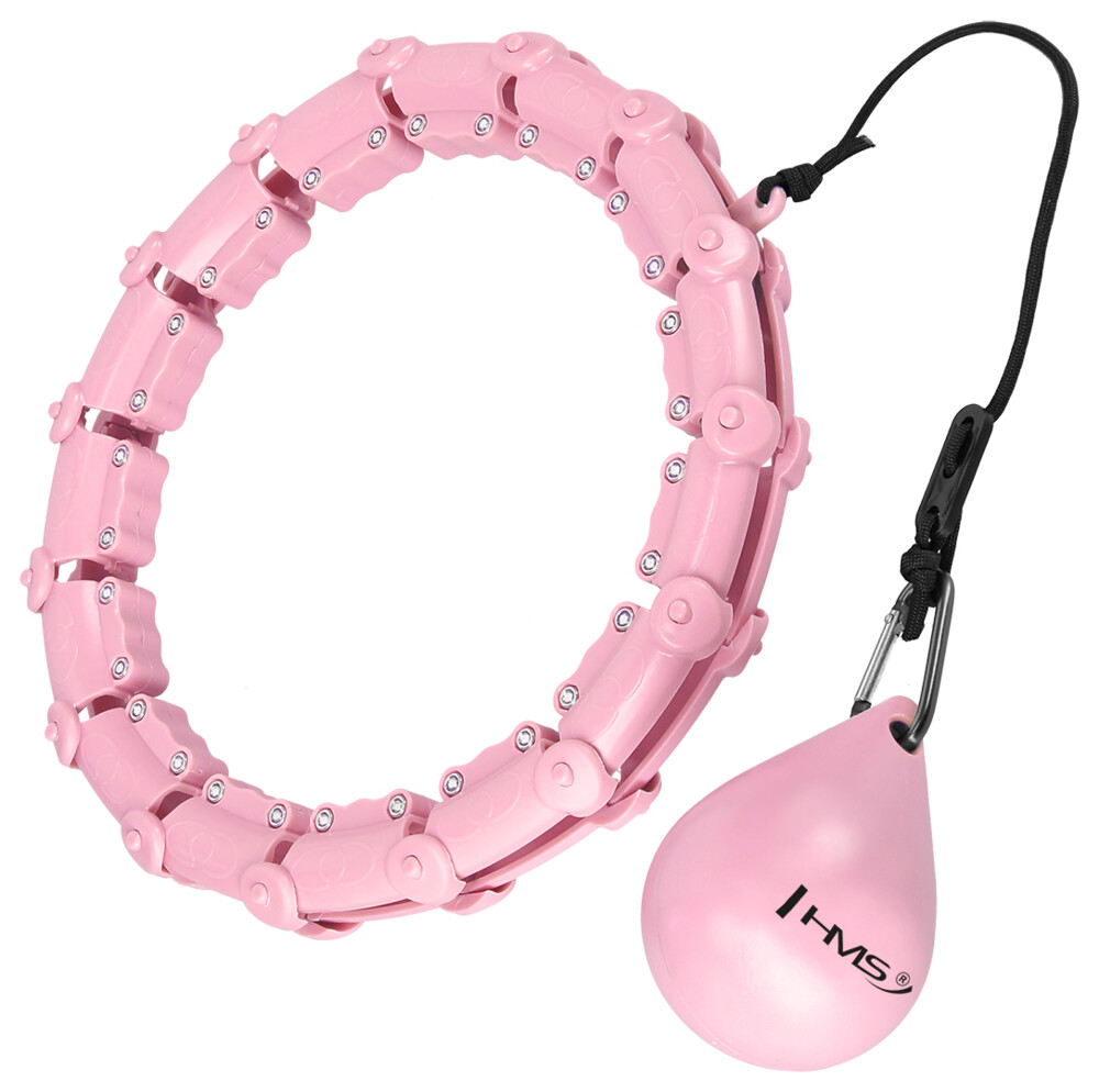 Masážní hula hoop HHW02 se závažím růžová