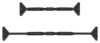 LEVER Hrazda do dveří s vodováhou 72-96 cm