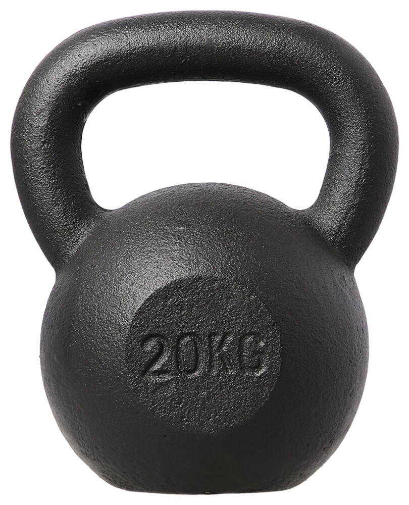 Litinový kettlebell KZG20 20 kg, černý
