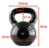 Kettlebell pokrytý vinylom KNV32 32 kg, čierny