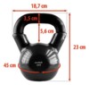 Kettlebell pokrytý vinylem KNV12 12 kg, černý