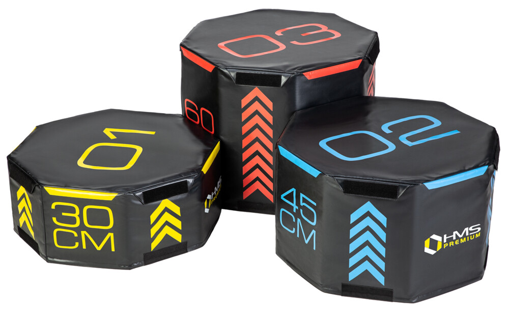 Sada osmihranných Plyo boxů HMS Premium PYOBS01
