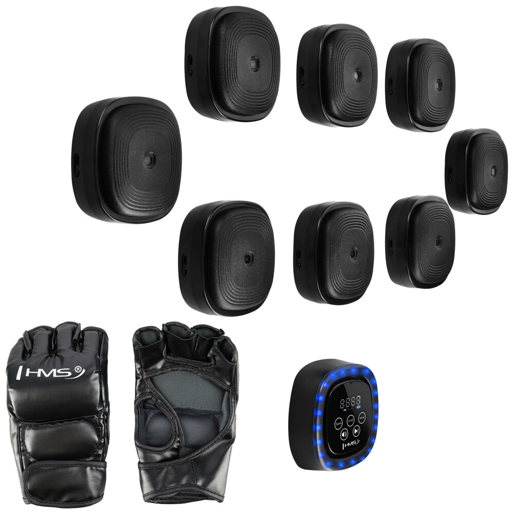Elektronický modulární boxerský terč TB05 s LED, Bluetooth a rukavicemi (Music Boxing Machine)