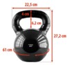 Kettlebell pokrytý vinylem KNV28 28 kg, černý