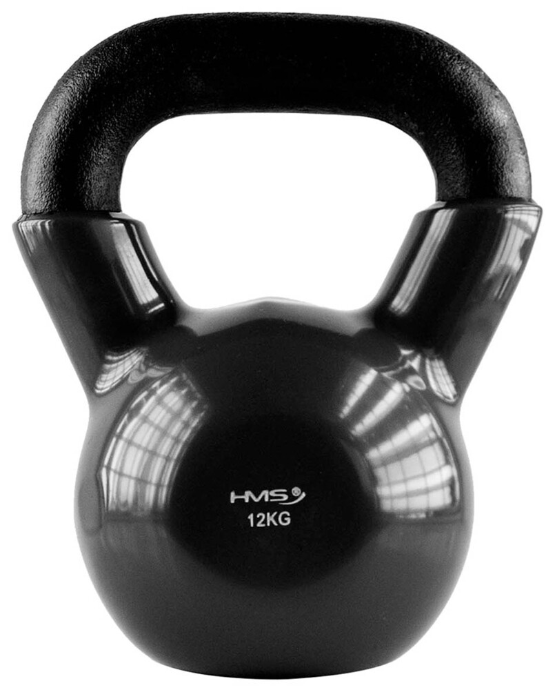 Kettlebell pokrytý vinylem KNV12 12 kg, černý