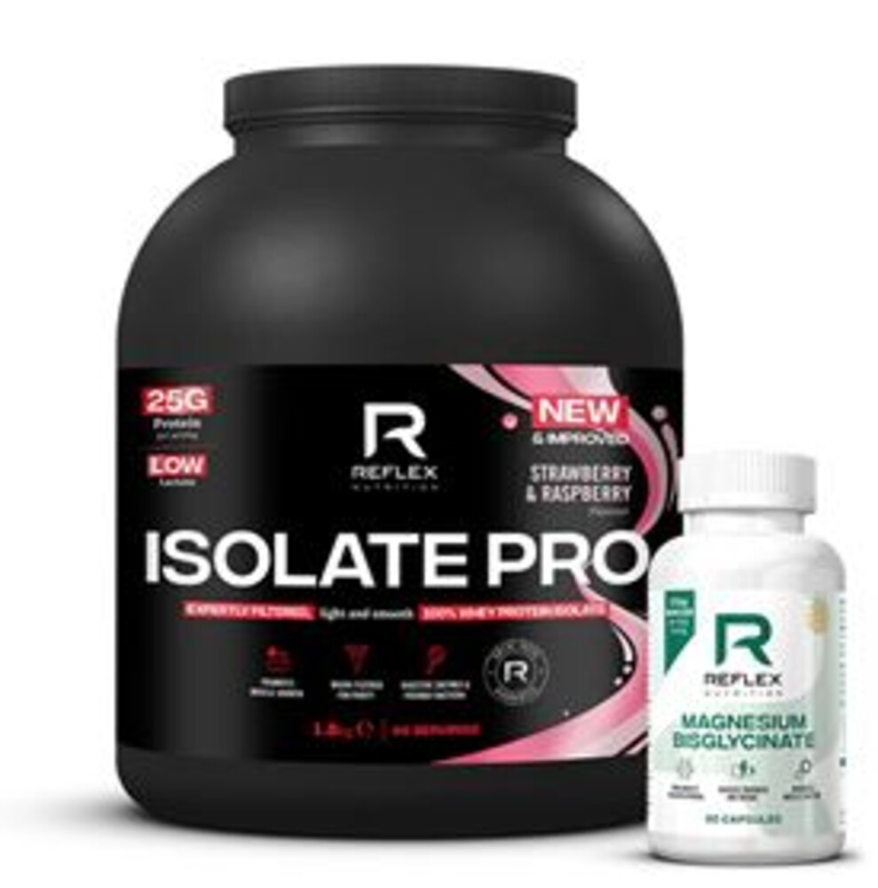 Isolate PRO 1,8kg jahoda malina + Magnesium 90 kapslí ZDARMA
