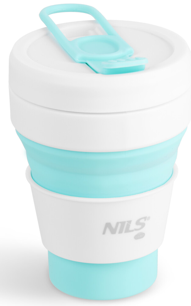Skládací silikonový hrnek NILS Camp NC4103 355ml mátový