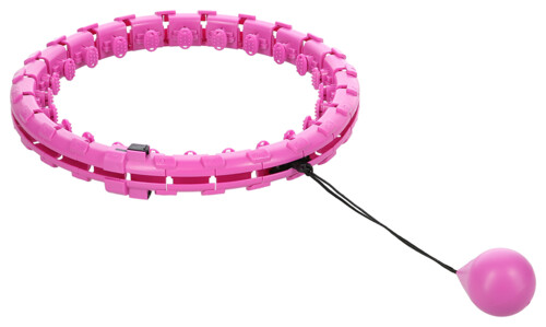 Masážní hula hoop FH01 se závažím fialová