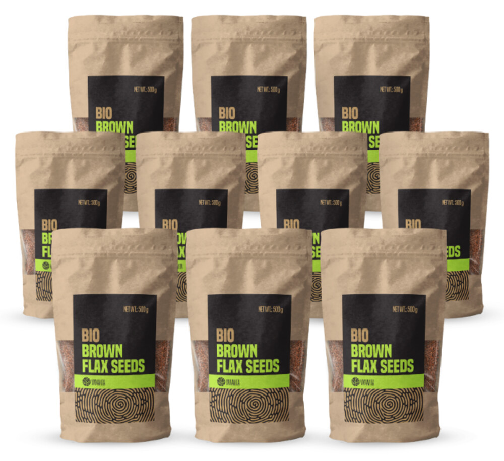 BIO lněná semena hnědá - VanaVita 10 x 500 g