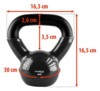 Kettlebell pokrytý vinylom KNV04 4 kg, čierny