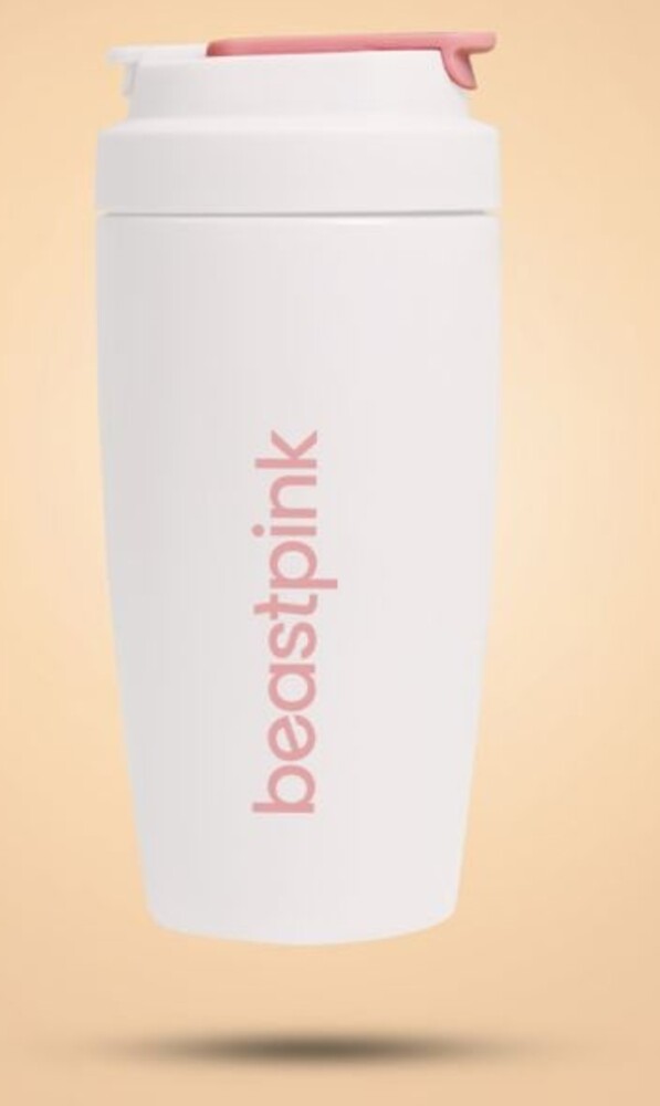 Termohrnek 500 ml White - BeastPink