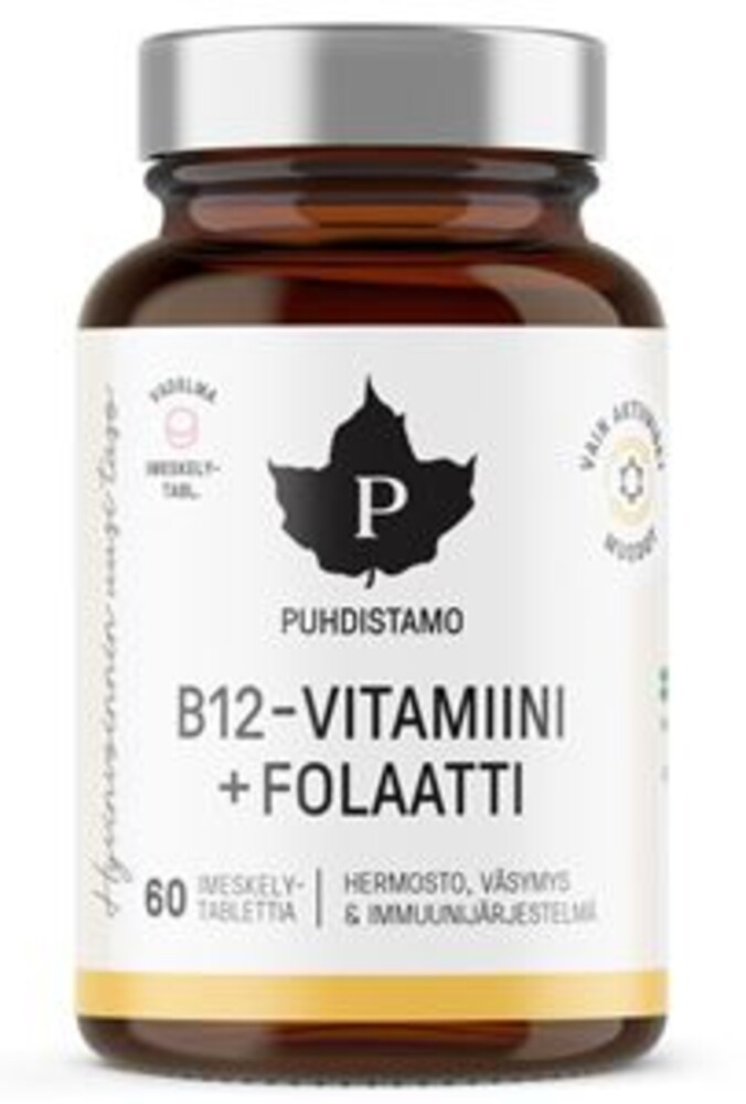 Vitamin B12 Folate 60 pastilek malina (Vitamín B12 s folátem Quatrefolic®) SK