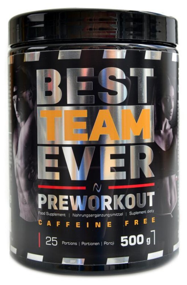 Best team preworkout cafeine free 500g pomeranč