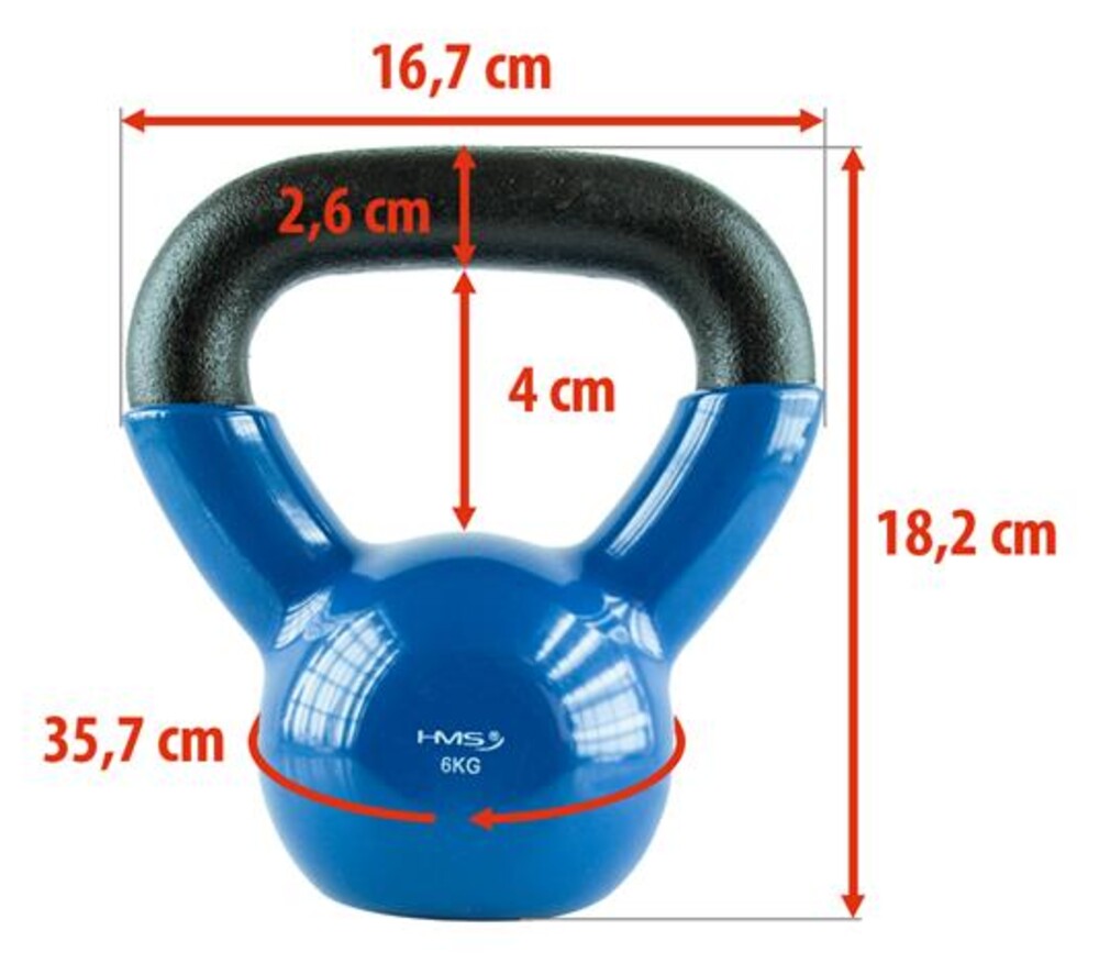 KN 6 KG KETTLEBELL POKRYTÝ VINYLOM