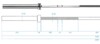 Olympijská osa GO901 220 cm x 50 mm + rychlouzávěry ZG1500