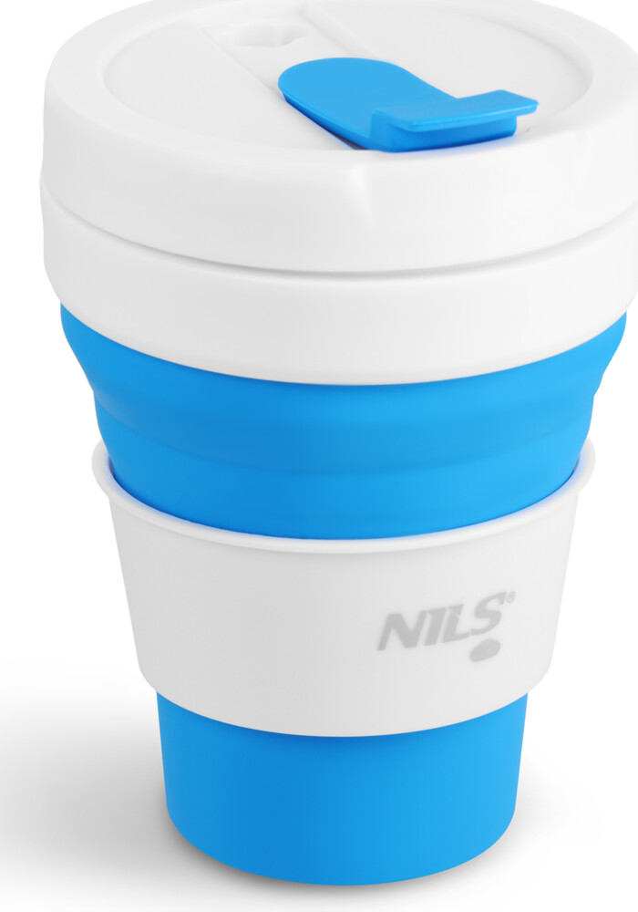 Skládací silikonový hrnek NILS Camp NC4103 475ml modrý