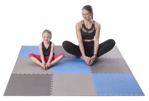 Ochranná puzzle podložka ONE FItness MP10 modro-šedá