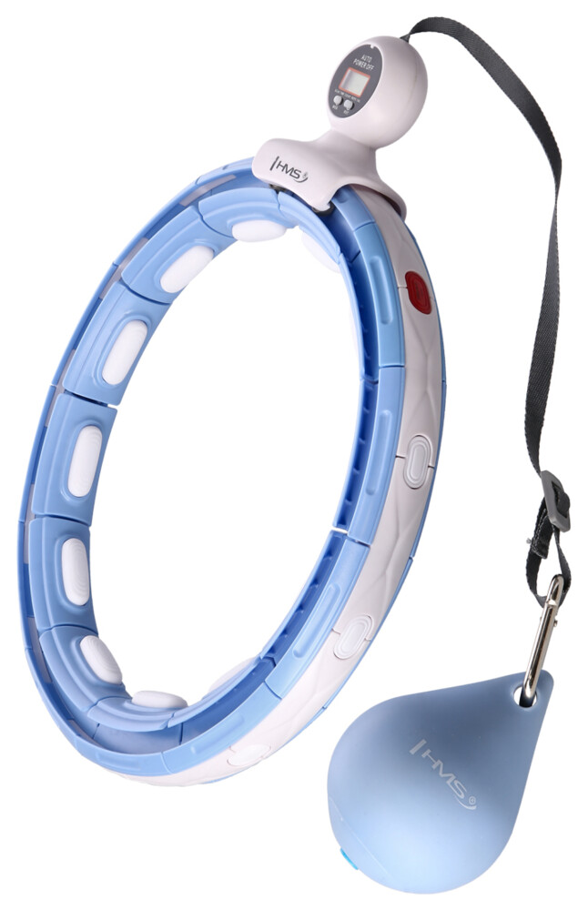 Masážní hula hoop HHM15 se závažím, magnety a počítadlem modrá