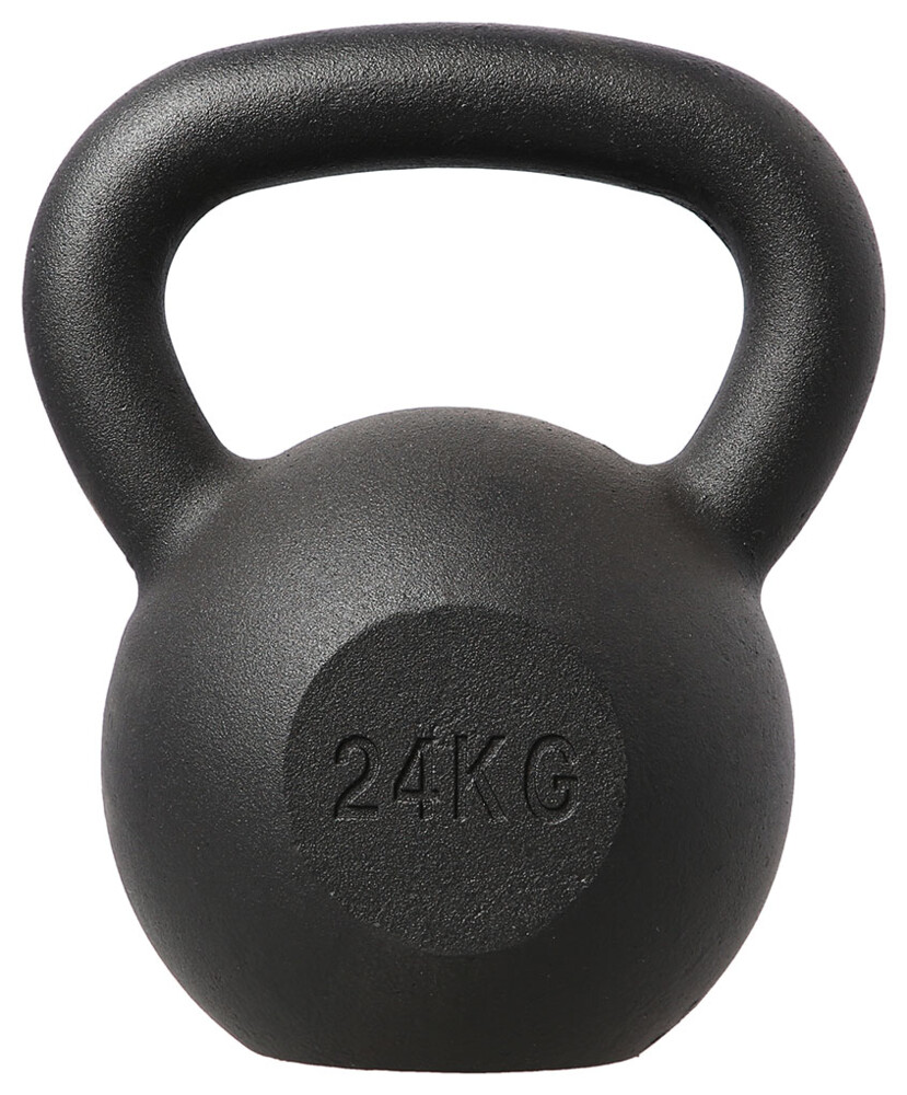 Litinový kettlebell KZG24 24 kg, černý