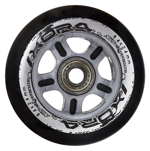 Sada černých PU koleček 84x24 + ložiska ABEC9 NILS Extreme
