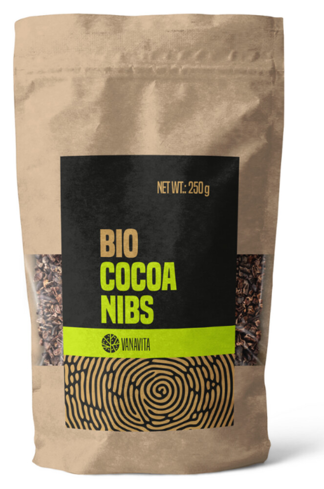 BIO Kakaové boby drcené - VanaVita 250 g