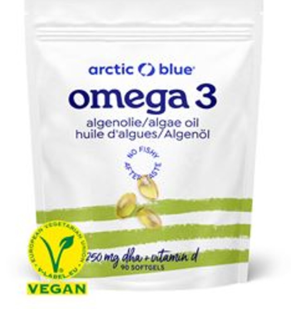 Vegan Omega 3 Algae 90 kapslí (250mg DHA and Vitamin D 400IU)