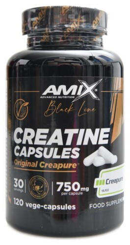 Black line Creatine creapure 120 kapslí