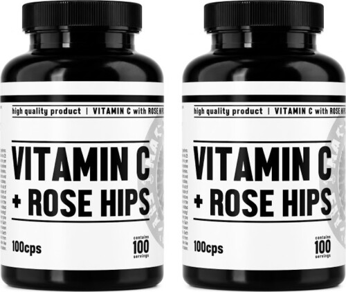 Vitamín C + Rose hips 100 kapslí 1+1