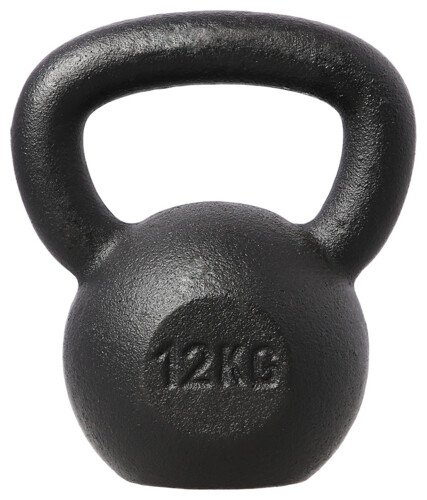 Litinový kettlebell KZG12 12 kg, černý