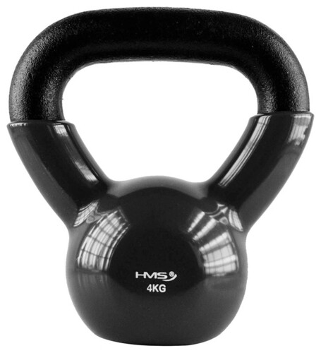 Kettlebell pokrytý vinylem KNV04 4 kg, černý