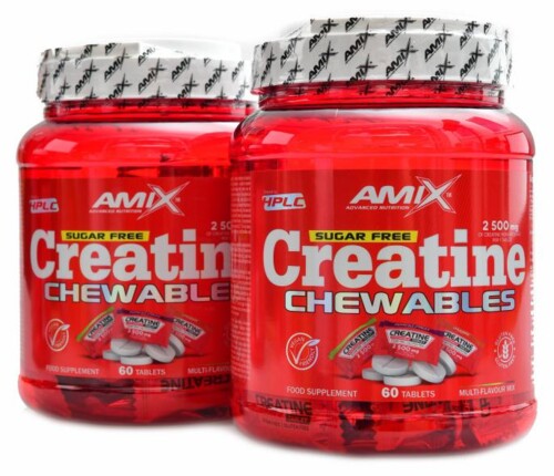 Creatine monohydrate 2500mg chewable tabs zero sugar 2 x 60 tablet multiflavour