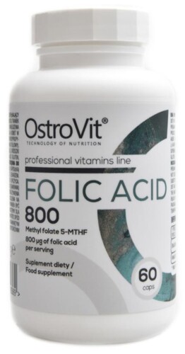 Folic acid 800mcg 60 kapslí