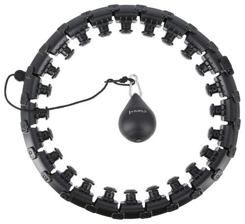 Masážní hula hoop HHW01 se závažím černá