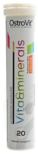 Vitamins and minerals 20 effervescent tablet šumivé tablety
