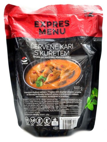 Červené kari s kuřetem 600g