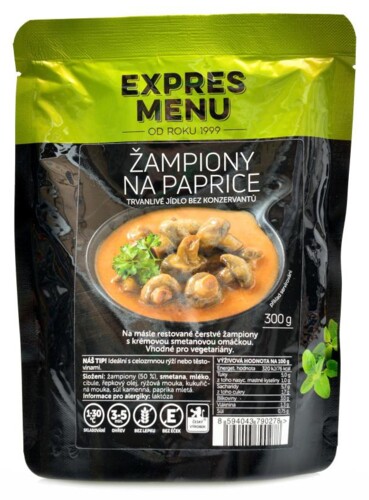 Žampiony na paprice 300g