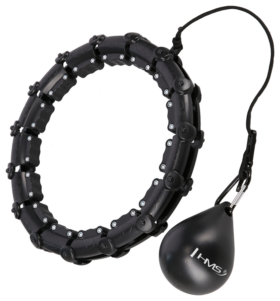 Masážní hula hoop HHW02 se závažím černá