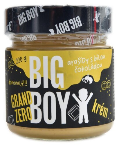 Grand zero bílé - arašídový krém s bílou čokoládou bez cukru 220g