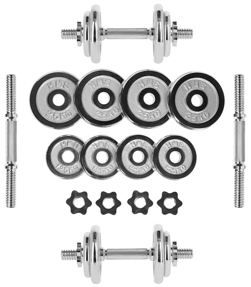 Činkový set v kufru STC-20, chromovaný, 20 kg