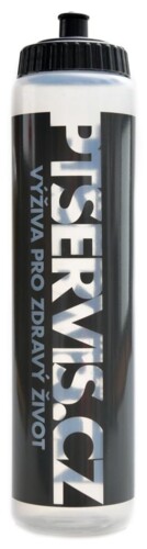 Bidon cyklo lahev 1000 ml čirá  s černým víčkem