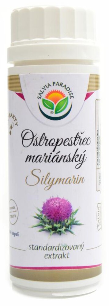 Ostropestřec silymarin standardizovaný extrakt 100 kapslí Silybum marianum