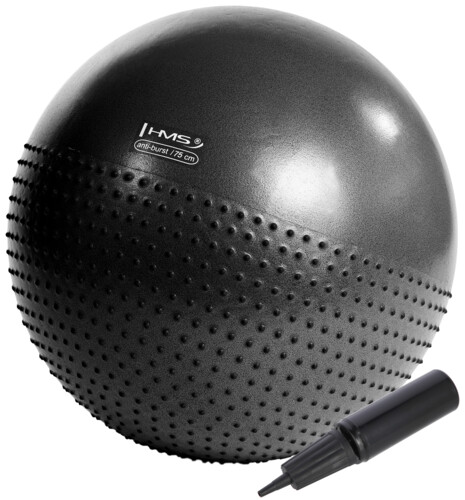 Masážní gymnastický míč YB03N 75 cm černý