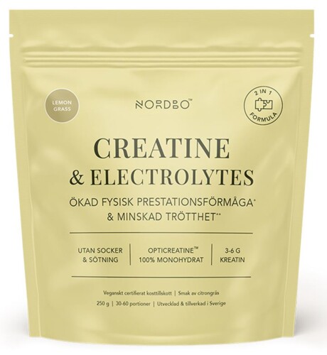 Creatine and Electrolytes 250g lemon grass