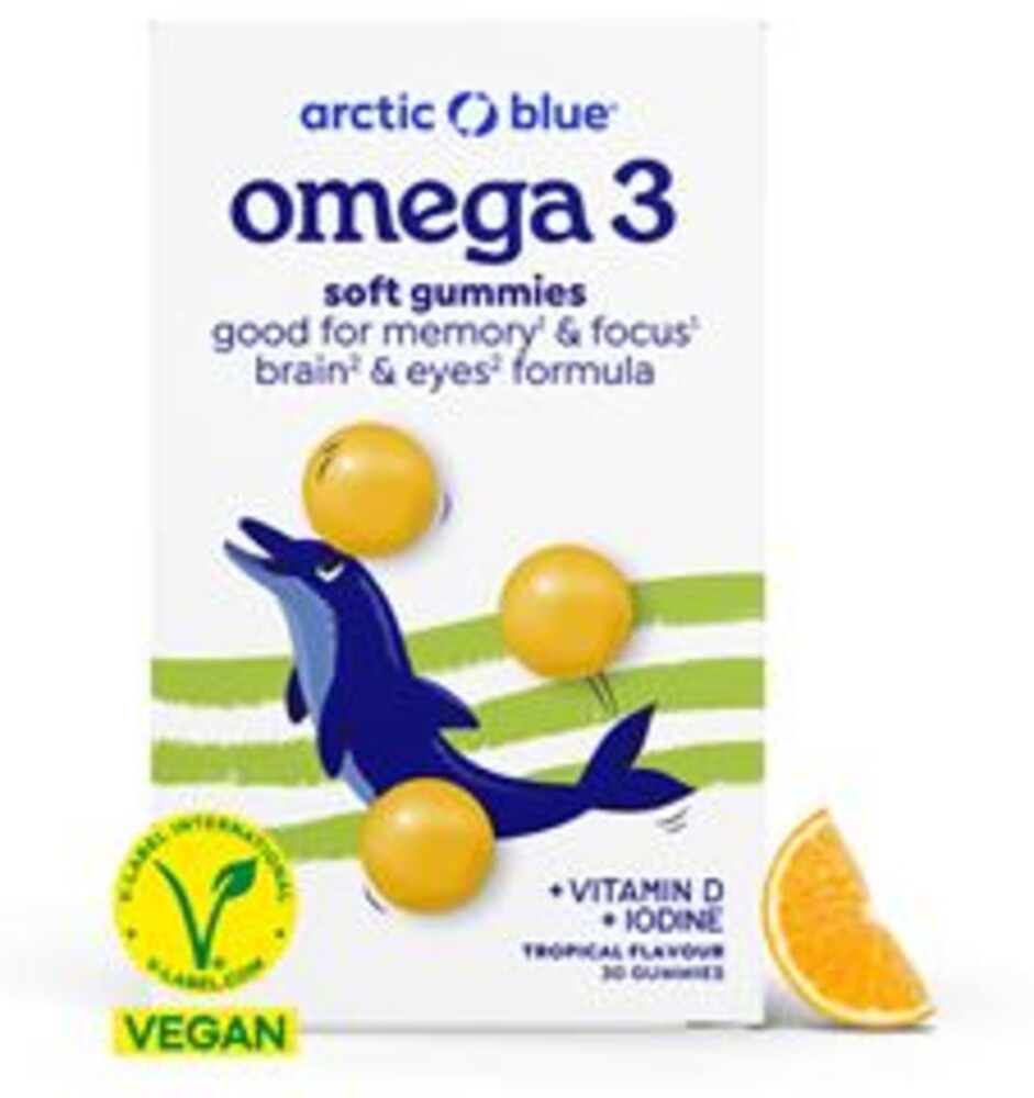 Kids Vegan Omega 3 30 gummies (250mg DHA and Vitamin D 200IU)