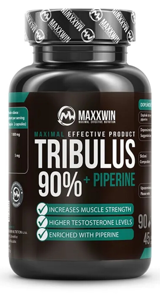 TRIBULUS 90% + PIPERINE 90 kapslí