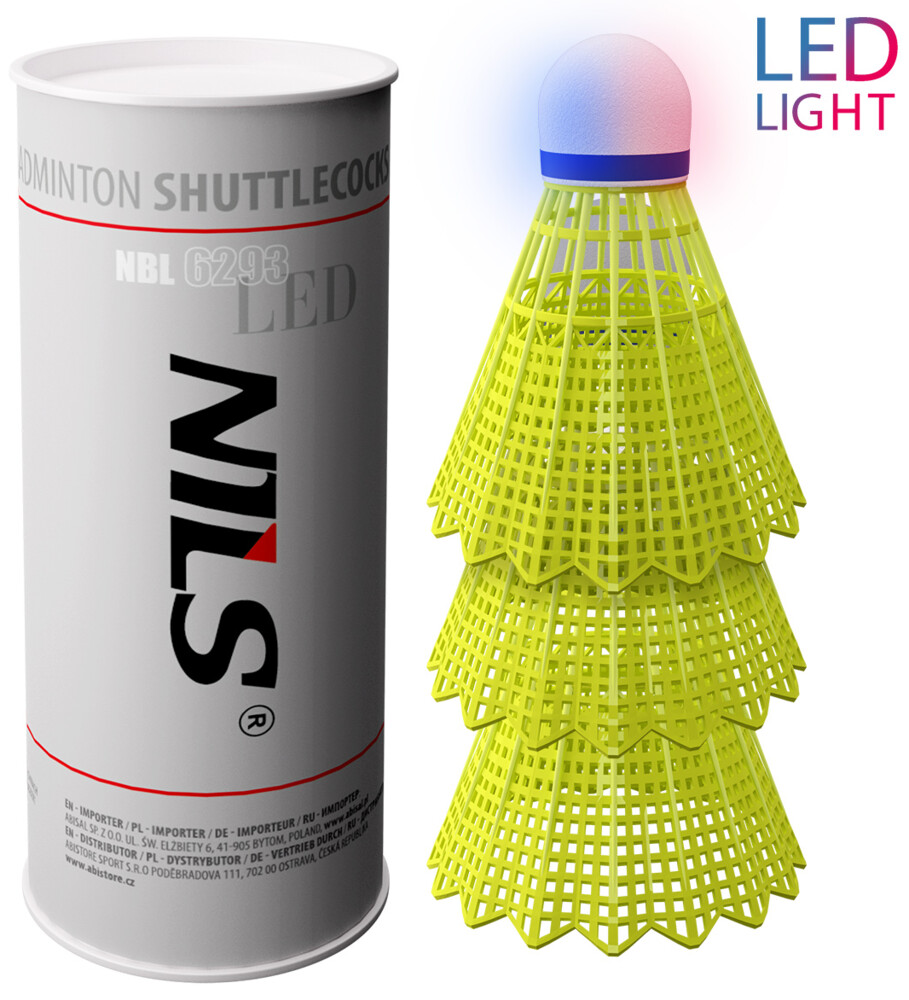Badmintonové míčky NBL6293 s LED 3 ks