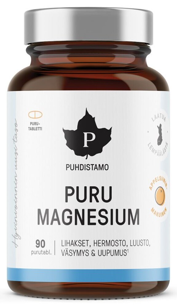 Puru Magnesium 90 rozpustných tablet pomeranč