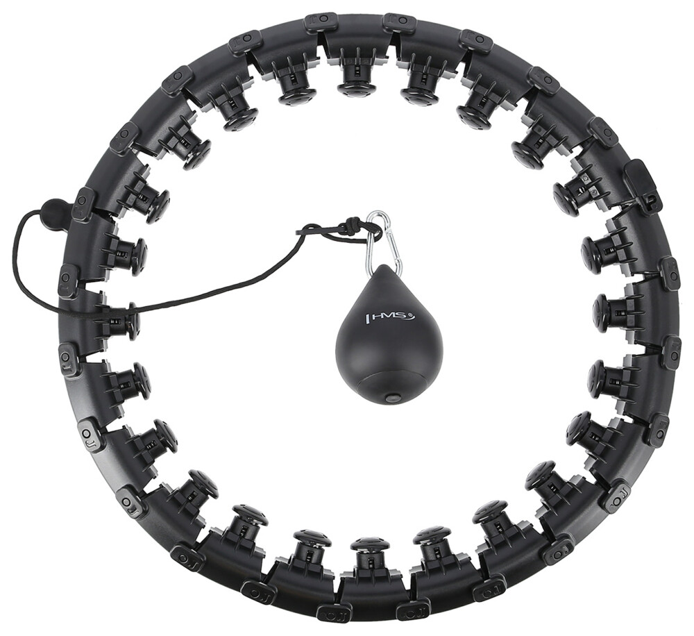 Masážní hula hoop HHW01 se závažím černá