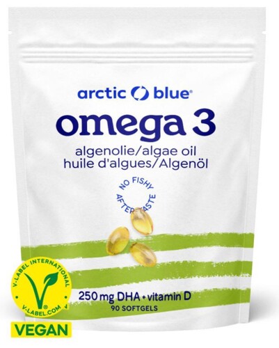 Vegan Omega 3 Algae 90 kapslí (250mg DHA and Vitamin D 400IU)