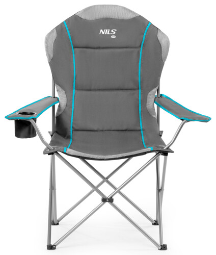 Skládací křeslo NILS Camp NC3080 světle-šedé